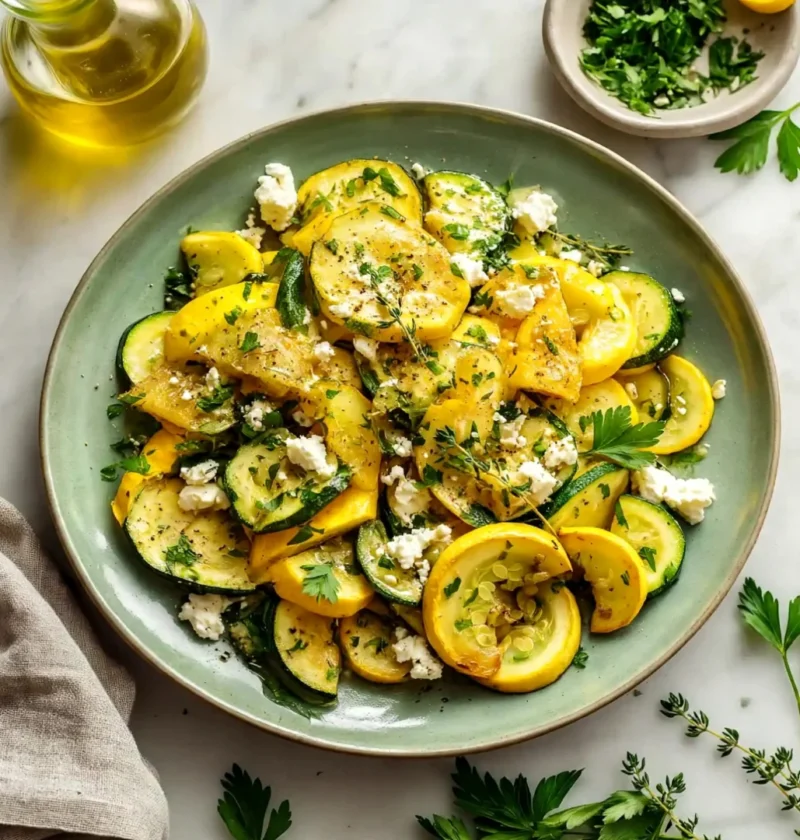 Yellow Squash with Feta