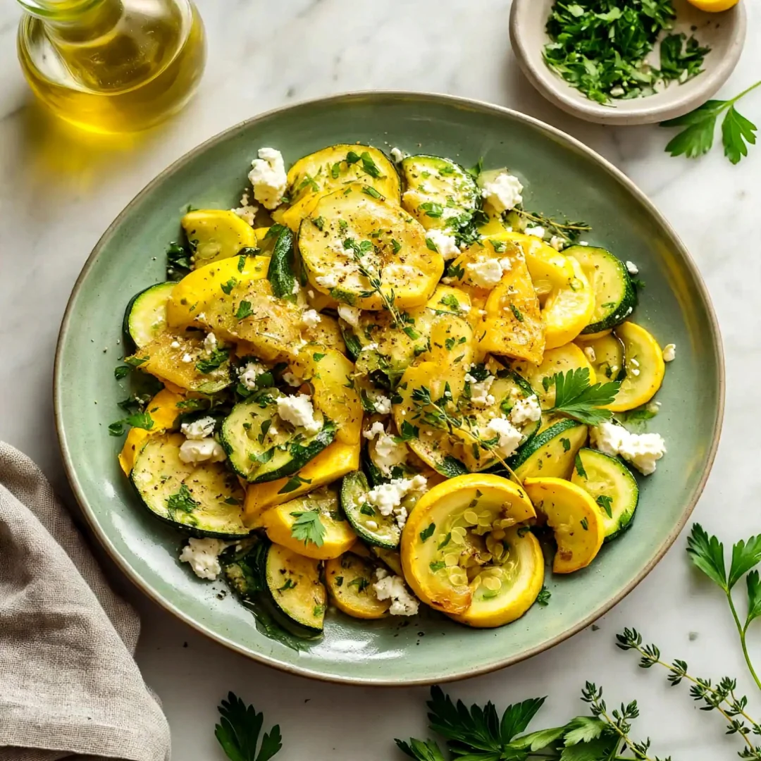 Yellow Squash with Feta