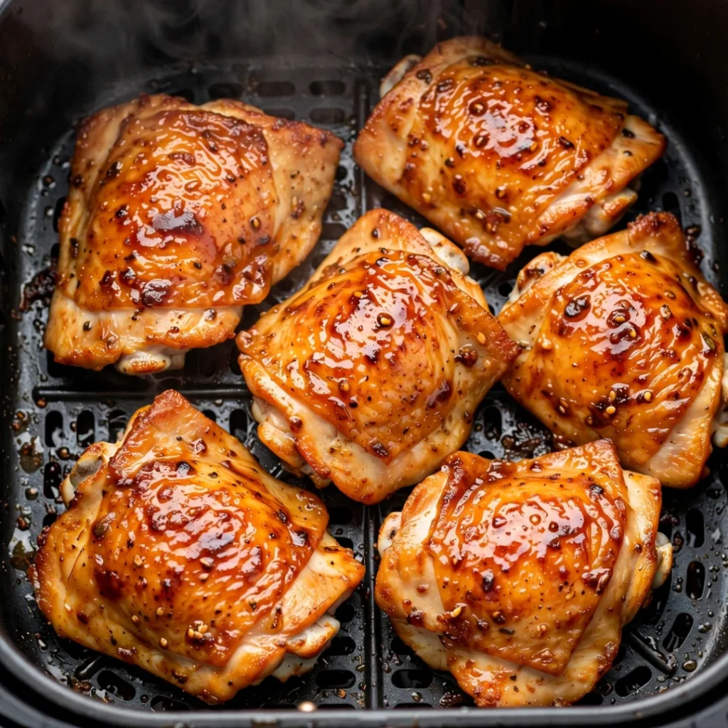 Air-fried glazed chicken thighs - Air-fried glazed chicken thighs