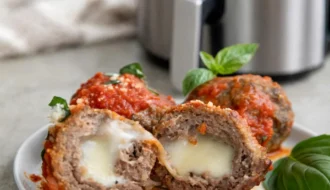 Air Fryer Stuffed Meatballs