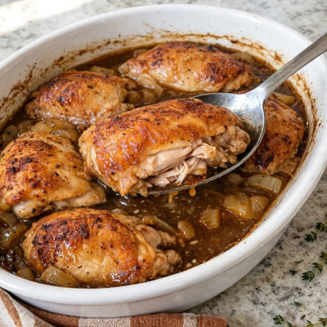 Aunt Ruth’s 3-Ingredient Baked Chicken Thighs
