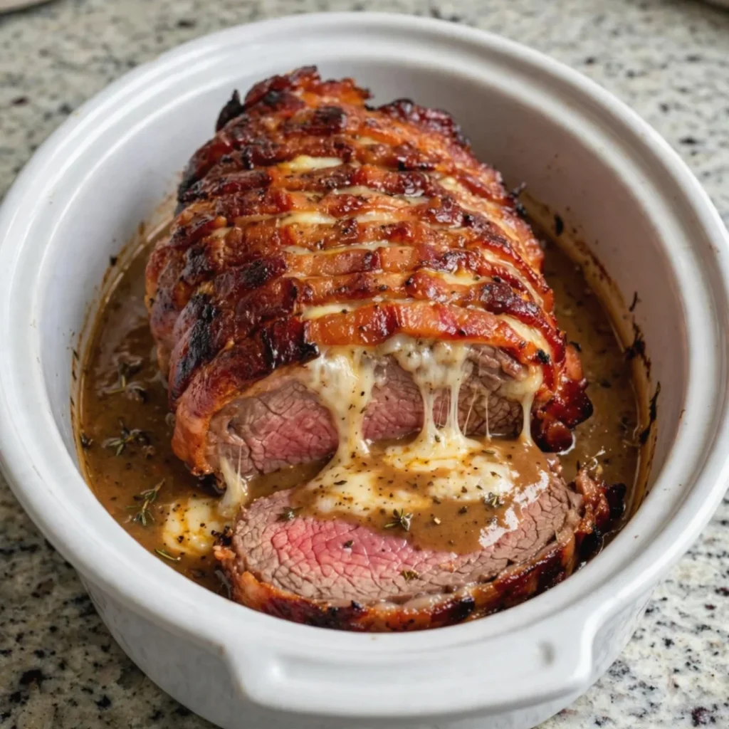 Bacon-Wrapped Slow Cooker Beef Roast That Beats Any Steakhouse - Bacon-Wrapped Slow Cooker Beef Roast That Beats Any Steakhouse