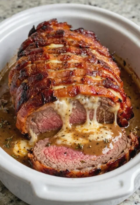 Bacon-Wrapped Slow Cooker Beef Roast