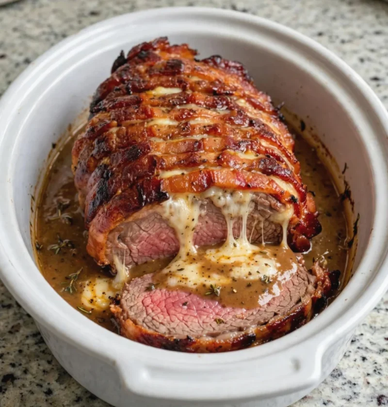 Bacon-Wrapped Slow Cooker Beef Roast
