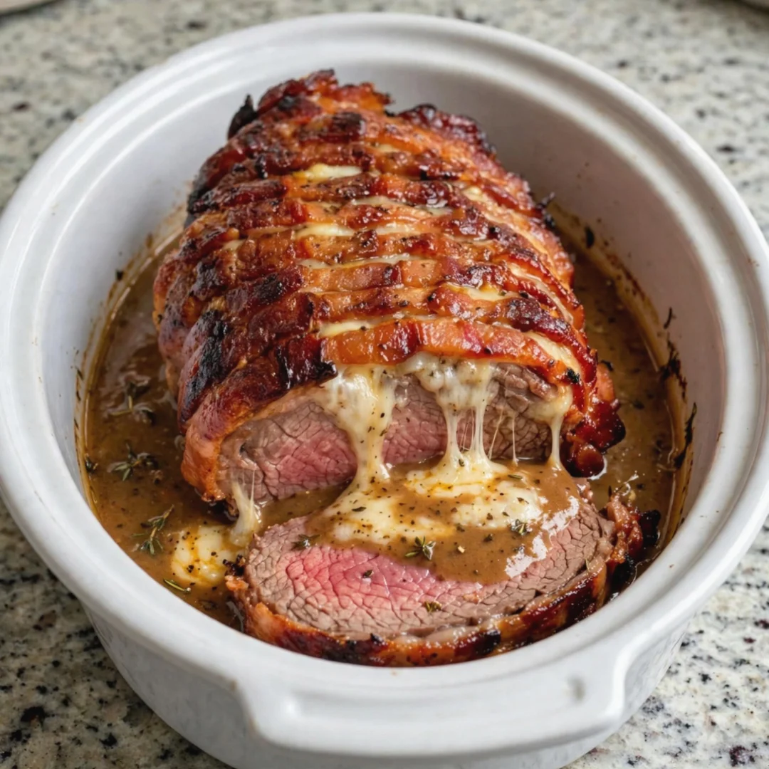 Bacon-Wrapped Slow Cooker Beef Roast That Beats Any Steakhouse