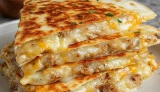Cheesy Sausage Quesadillas
