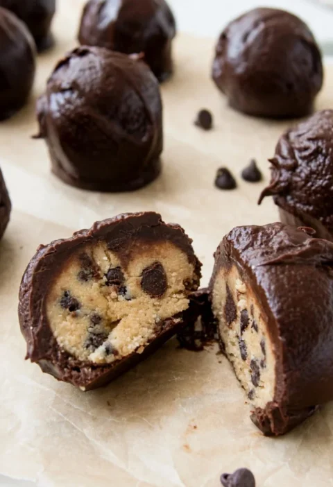 Chocolate Covered Cookie Dough Bites