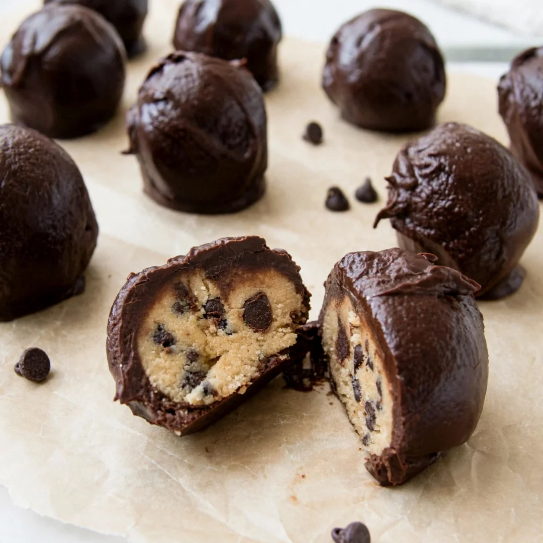 Chocolate Covered Cookie Dough Bites