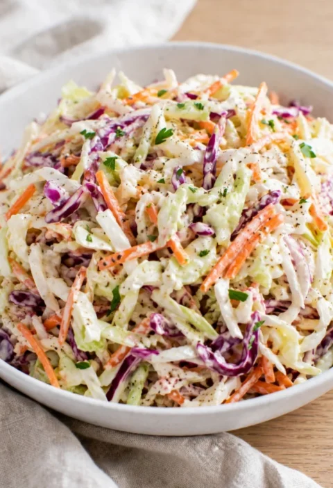 Creamy coleslaw salad