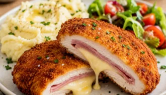 Crispy Homemade Chicken Cordon Bleu