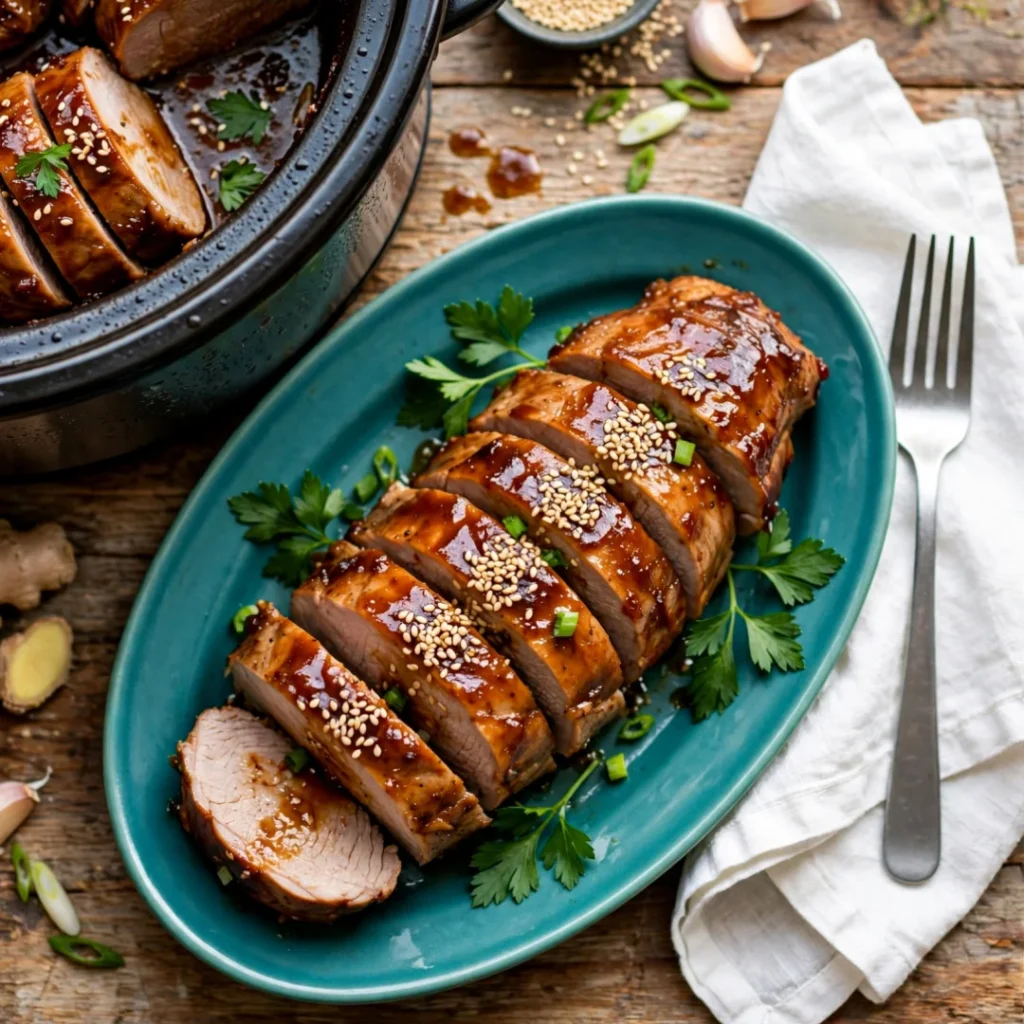 Crockpot Asian Pork Tenderloin - Crockpot Asian Pork Tenderloin