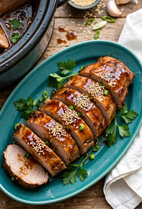 Crockpot Asian Pork Tenderloin