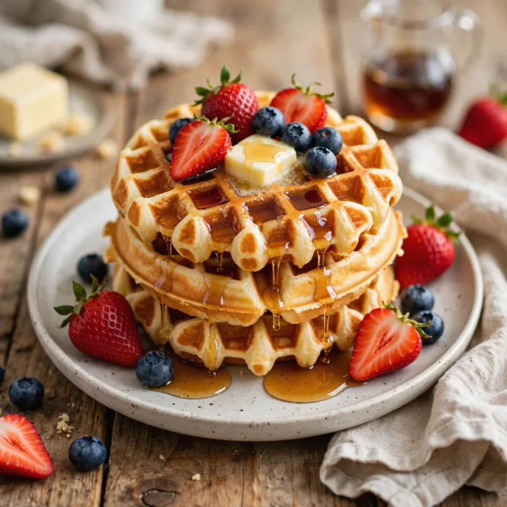 Easy Buttermilk Waffles – Fluffy and Delicious - Easy Buttermilk Waffles – Fluffy and Delicious