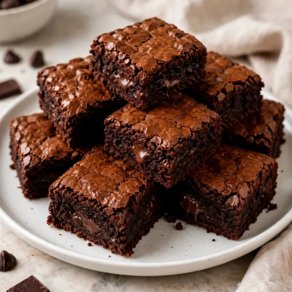 Easy Fudgy Brownies – Rich and Chocolatey - Easy Fudgy Brownies – Rich and Chocolatey