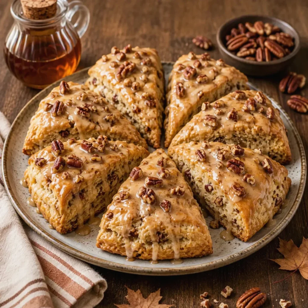 Easy Maple Pecan Scones – Buttery and Delicious - Easy Maple Pecan Scones – Buttery and Delicious