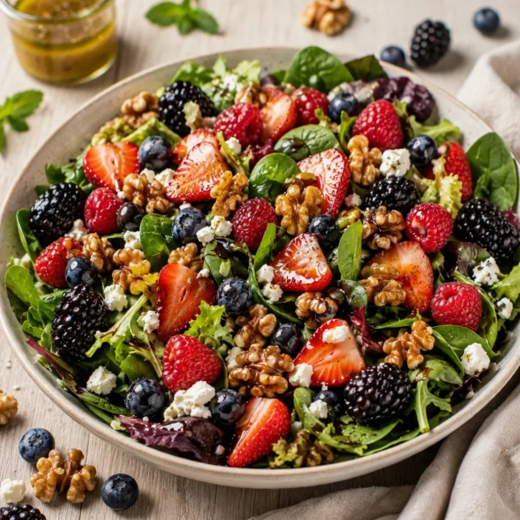 Fresh and Easy Berry Walnut Salad - Fresh and Easy Berry Walnut Salad