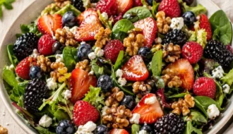Fresh and Easy Berry Walnut Salad