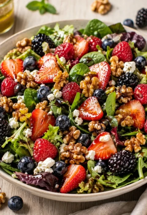 Fresh and Easy Berry Walnut Salad