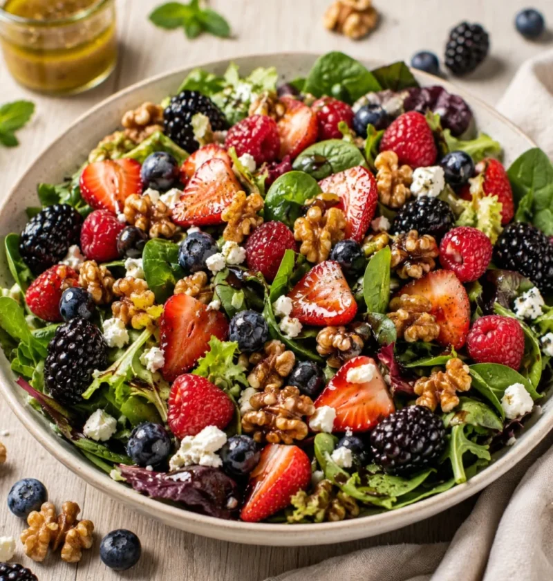 Fresh and Easy Berry Walnut Salad