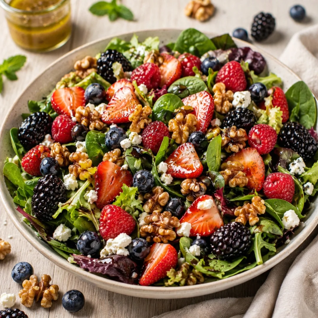 Fresh and Easy Berry Walnut Salad