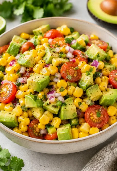 Fresh Corn Salad with Avocado