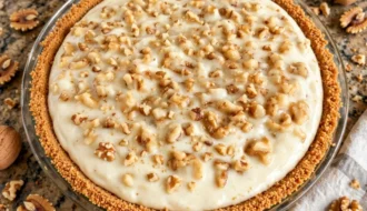 Grandma's Old-Fashioned Walnut Cream Pie with Graham Cracker Crust