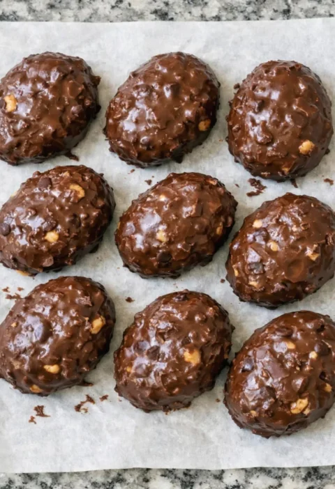 no-bake chocolate walnut clusters