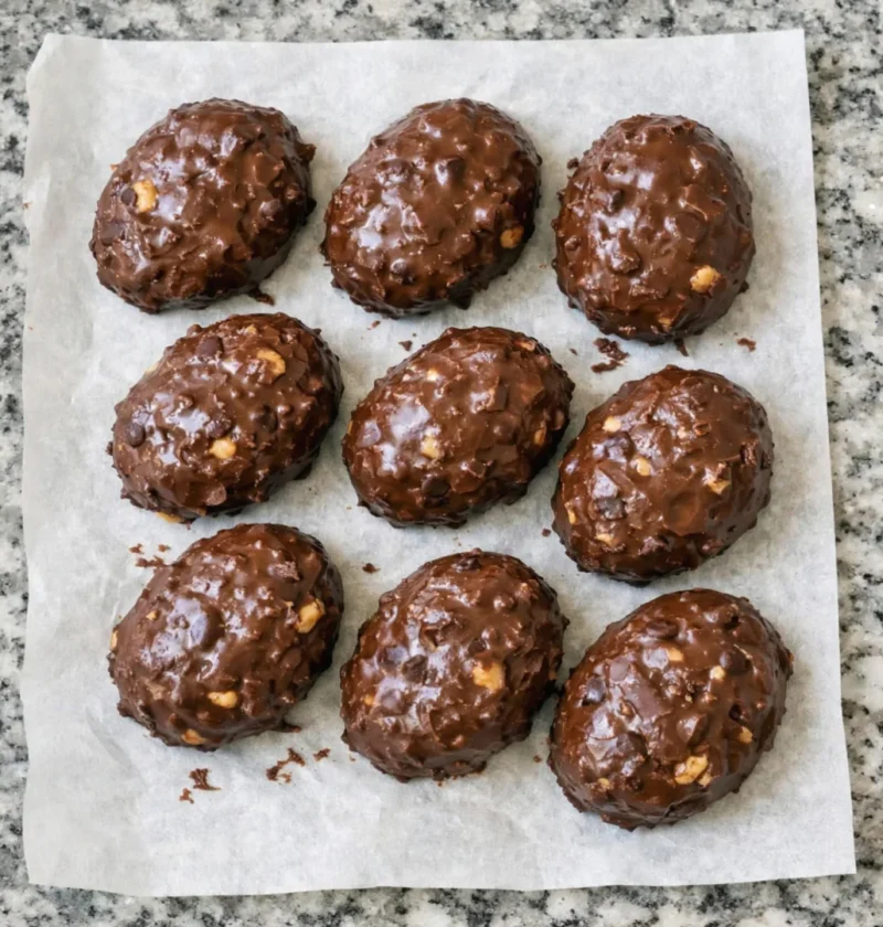 no-bake chocolate walnut clusters
