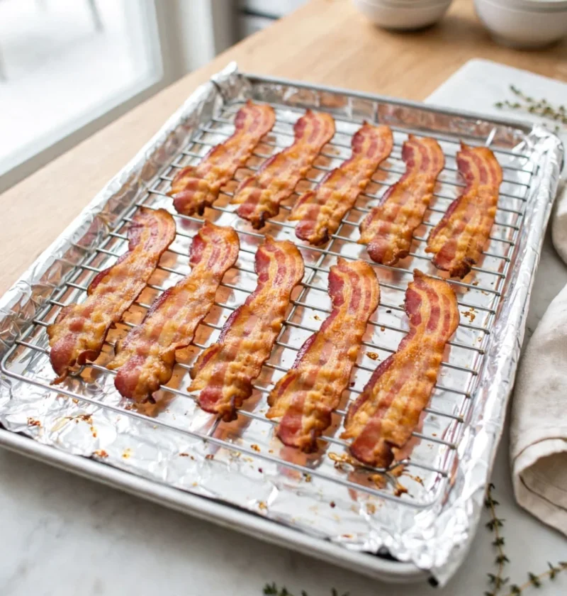 How to Cook Bacon in the Oven (425°)