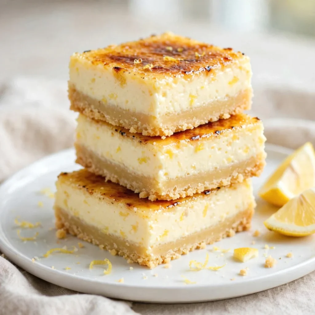 Lemon Creme Brulee Bars - Lemon Creme Brulee Bars