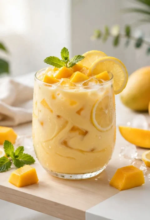 Refreshing Creamy Mango Lemonade