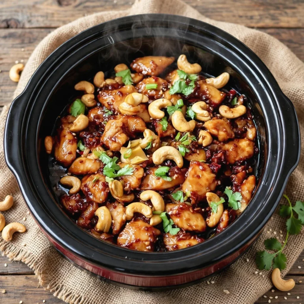 Slow Cooker Cashew Chicken - Slow Cooker Cashew Chicken