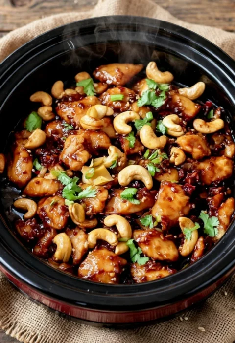 Slow Cooker Cashew Chicken