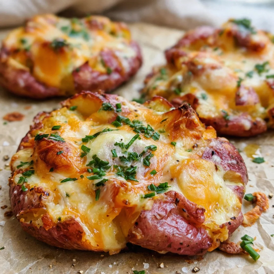 Smashed Roasted Cheesy Potatoes: Discover This Irresistible Recipe!