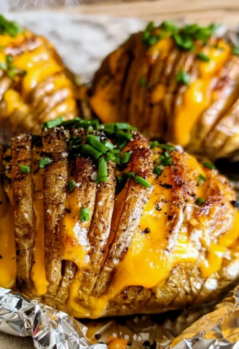Smoked Hasselback Potatoes
