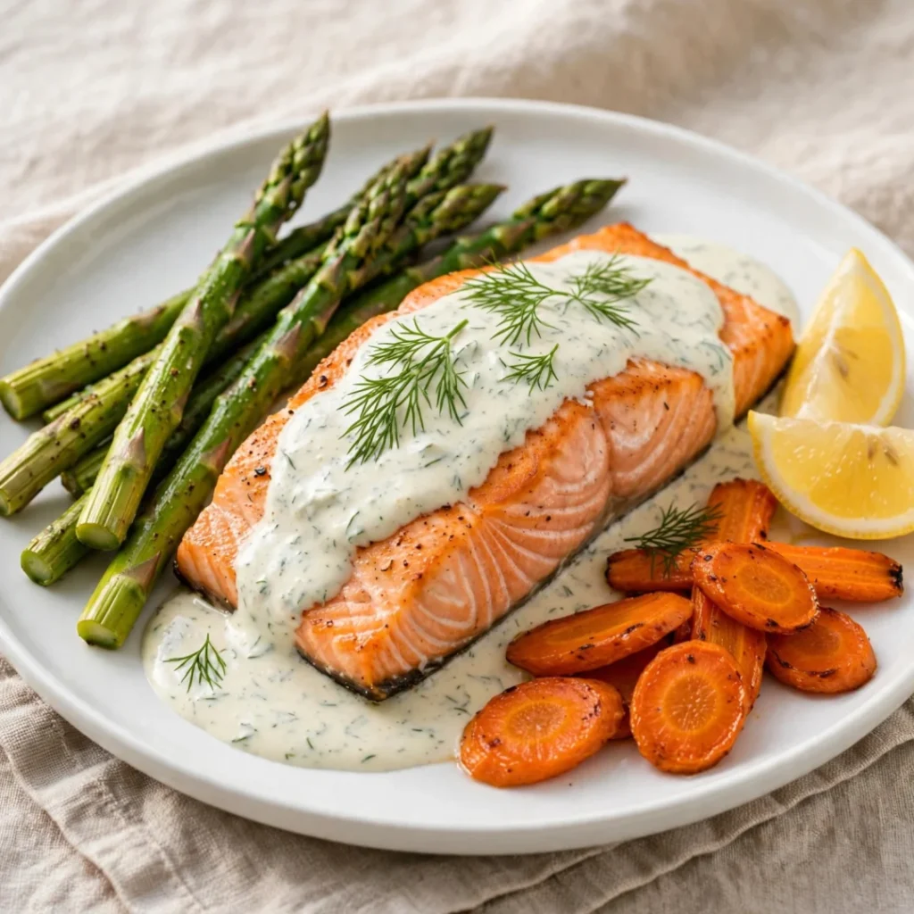 Tender Salmon with Creamy Dill Sauce – Easy and Flavorful - Tender Salmon with Creamy Dill Sauce – Easy and Flavorful