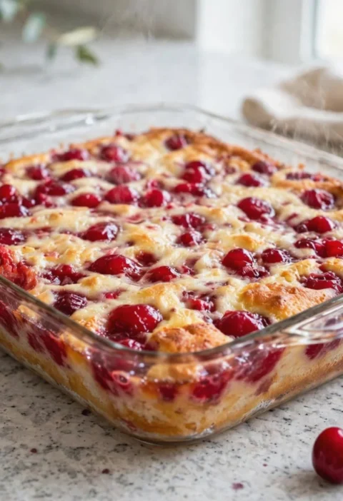 3-Ingredient Cherry Dump Cake