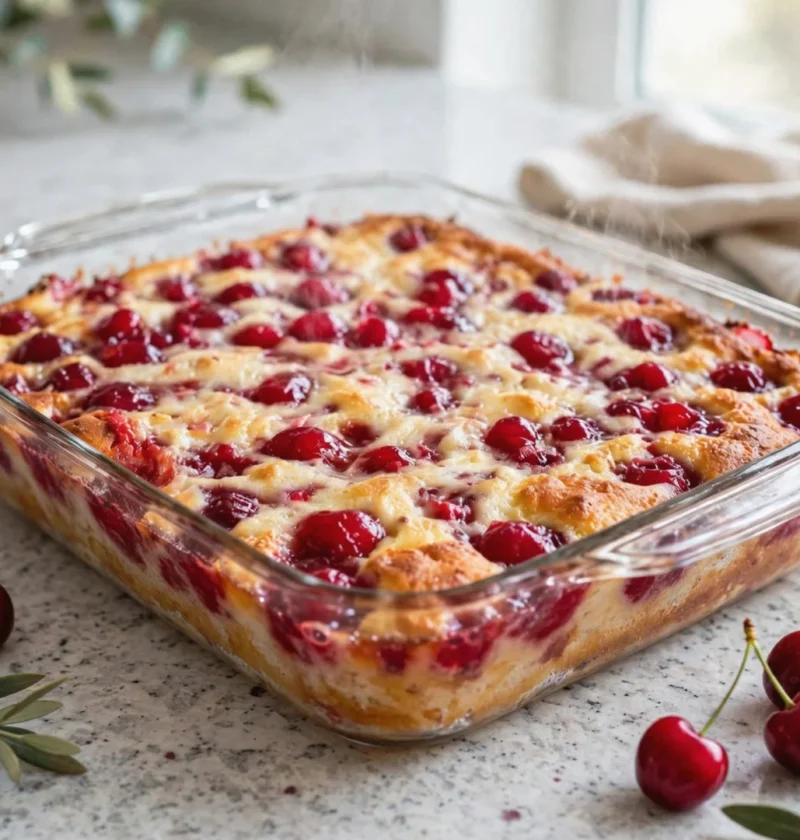 3-Ingredient Cherry Dump Cake