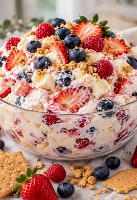 Berry Cheesecake Fluff Salad
