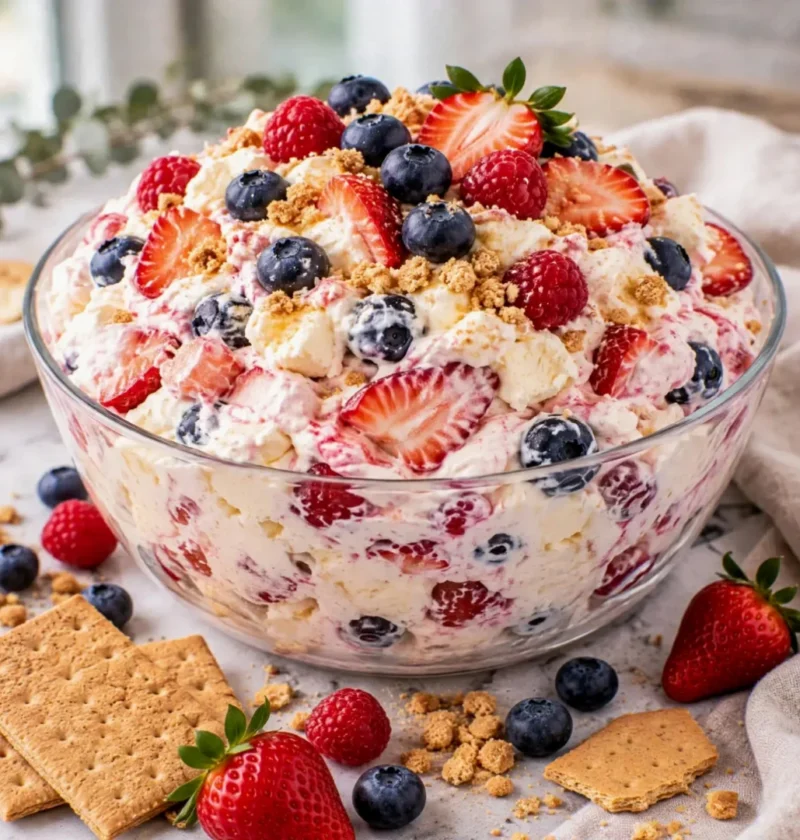Berry Cheesecake Fluff Salad