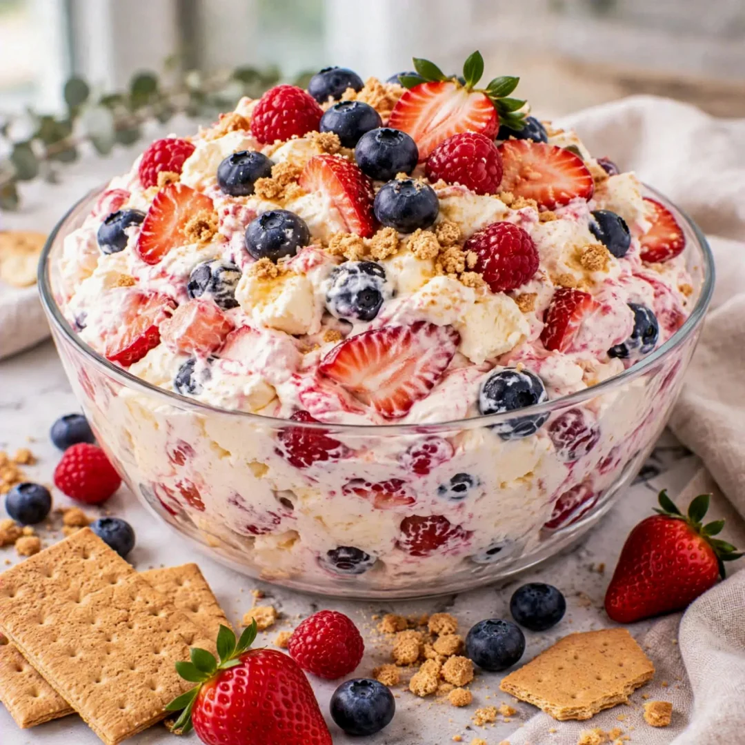 Berry Cheesecake Fluff Salad
