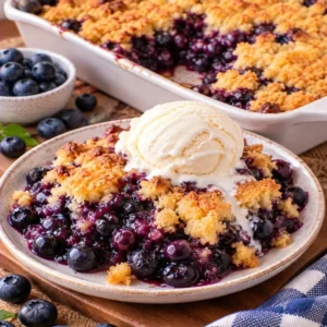 Blueberry Dump Cake – Sweet and Buttery