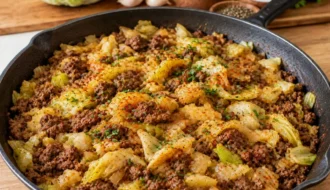 Cabbage and Ground Beef Skillet