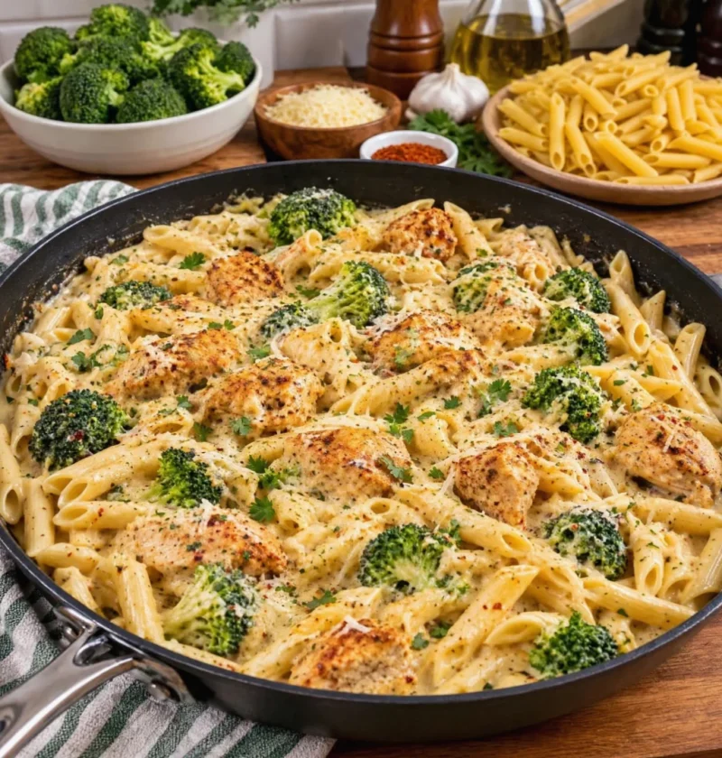 Cajun Chicken Broccoli Alfredo