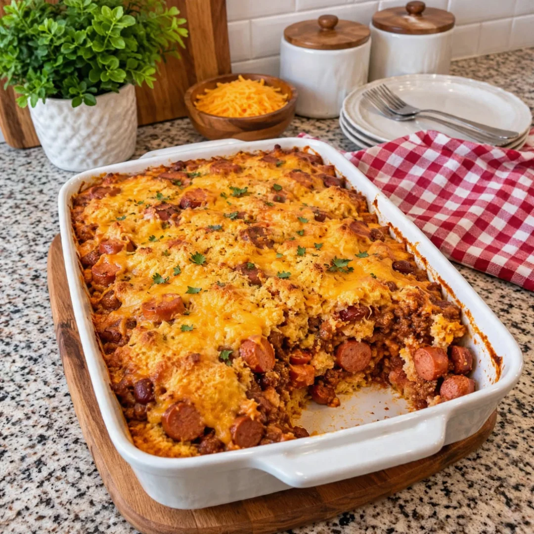 Chili Cheese Dog Casserole: A Quick, Tasty Treat!