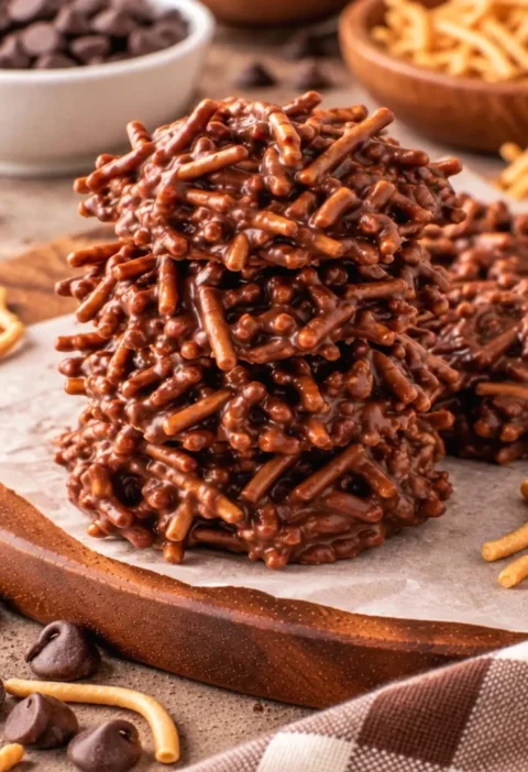 Chocolate Haystack Cookies