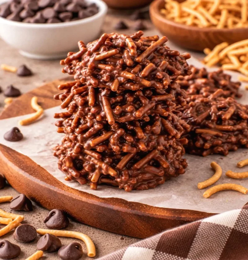Chocolate Haystack Cookies