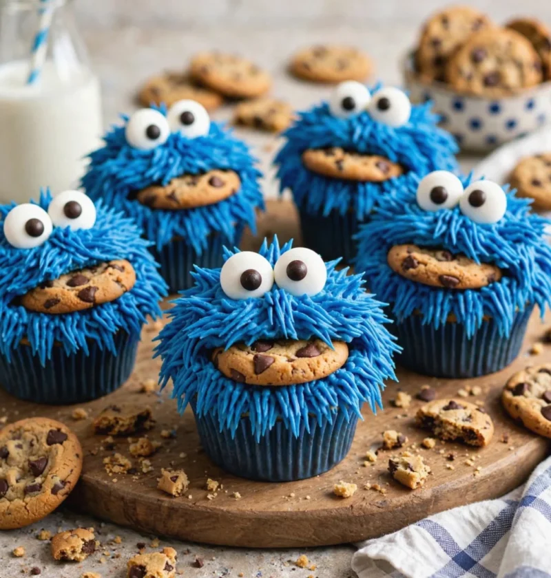 Cookie Monster Cupcakes