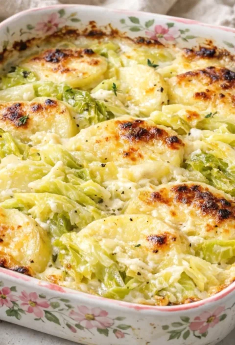 Creamy Potato and Cabbage Bake