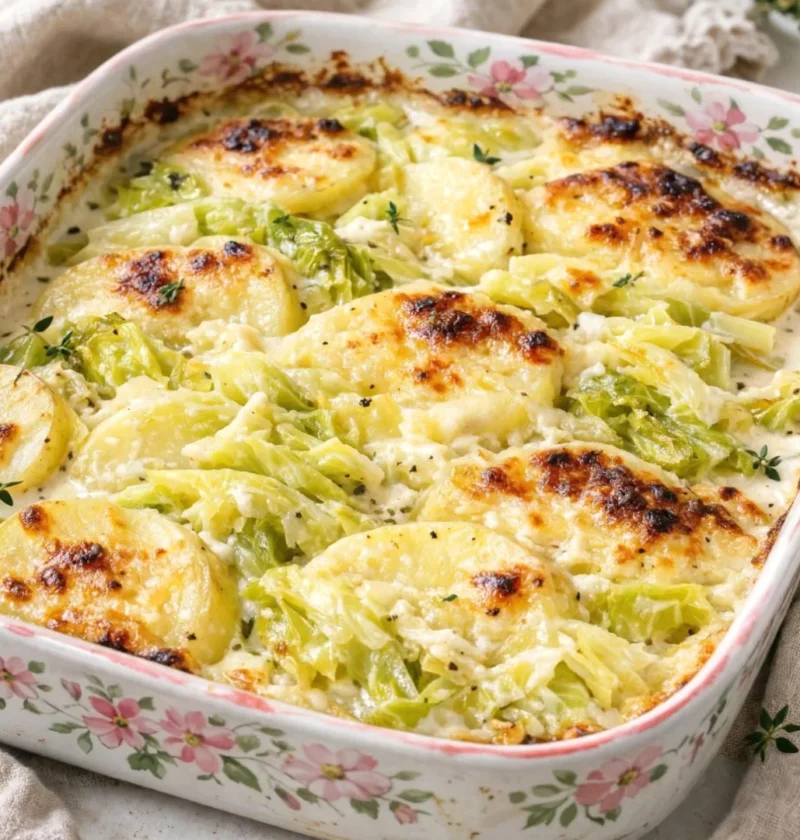 Creamy Potato and Cabbage Bake